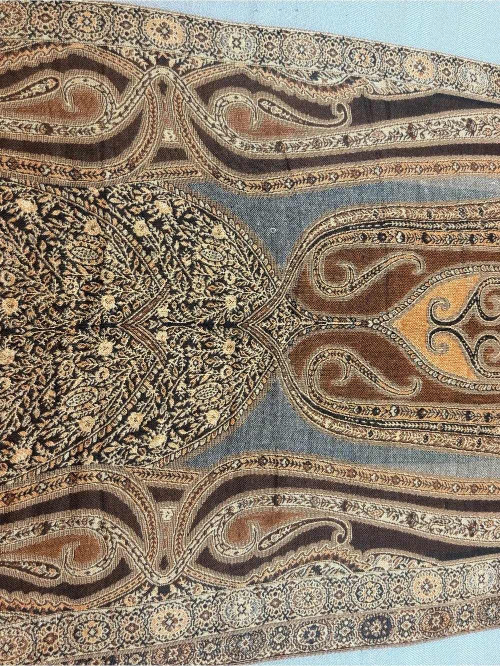 Brown Pashmina Paisley Shawl